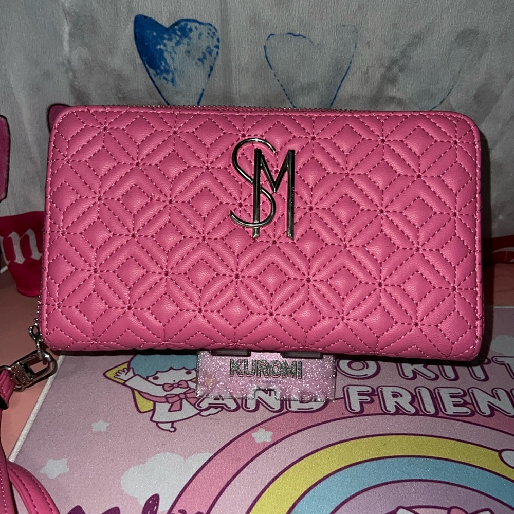 Steve Madden Pink Large Zip Around Wallet